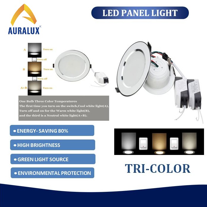 Auralux LED Downlight Recessed Pinlight 3W/5W/9W Tri-Color Panel ...