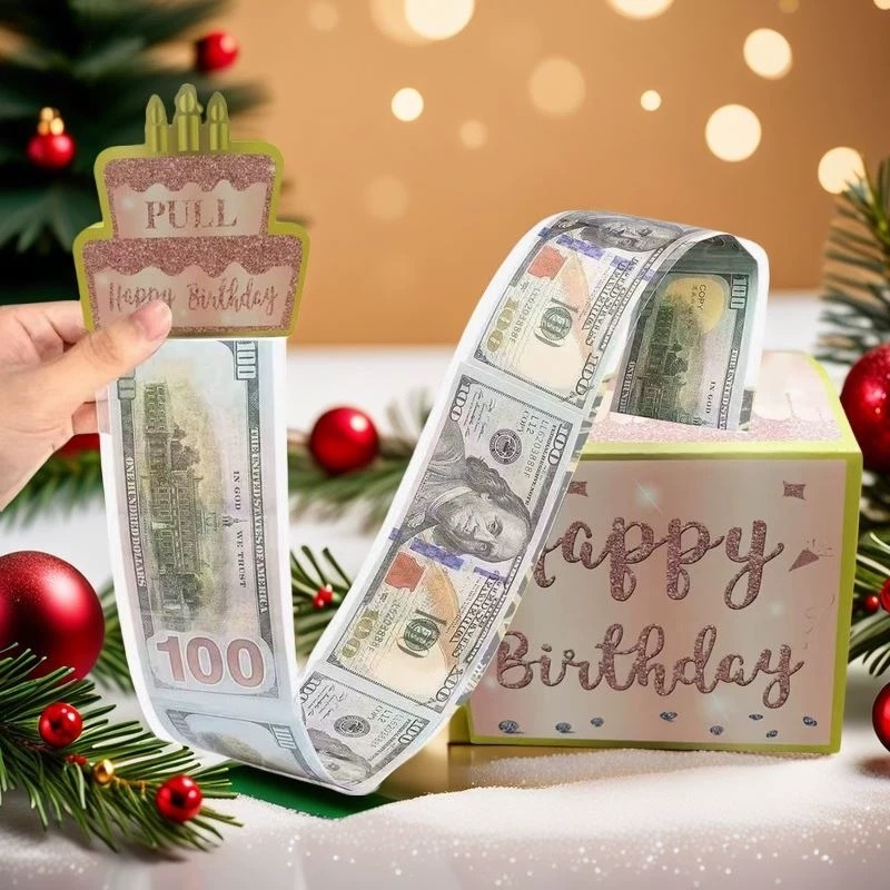 Surprise Birthday Money Pull-Out Gift Box Cash Gift Pull Pattern Gift ...