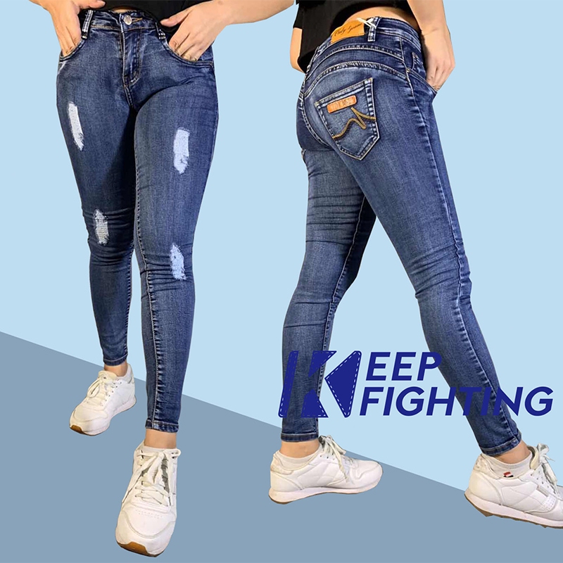KF /size:25-32/ Woman skinny Jeans Tattered Design Leggings for girl  Fashionn style