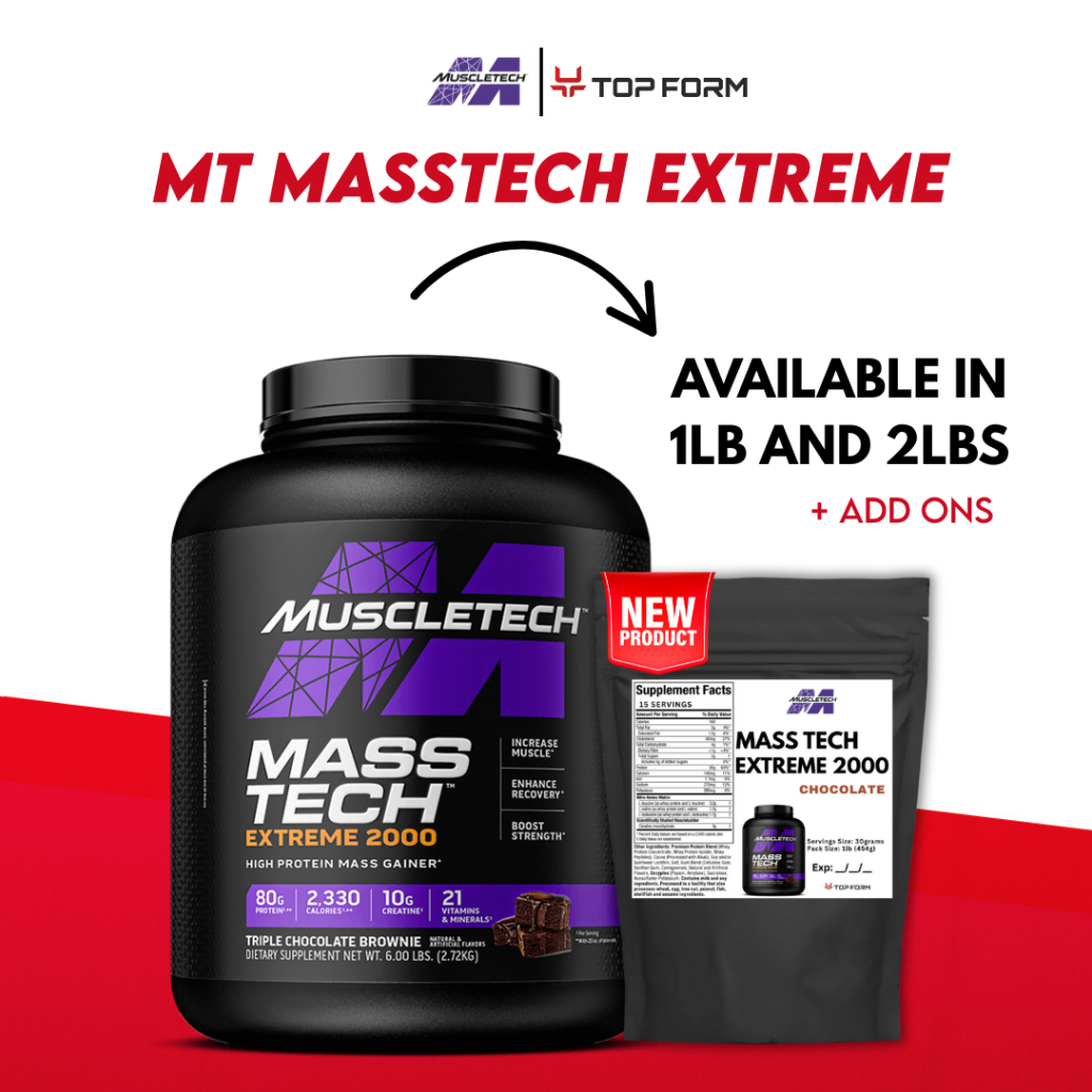 Muscletech Mass Tech Extreme 2000 1LB / 2LBS | Shopee Philippines