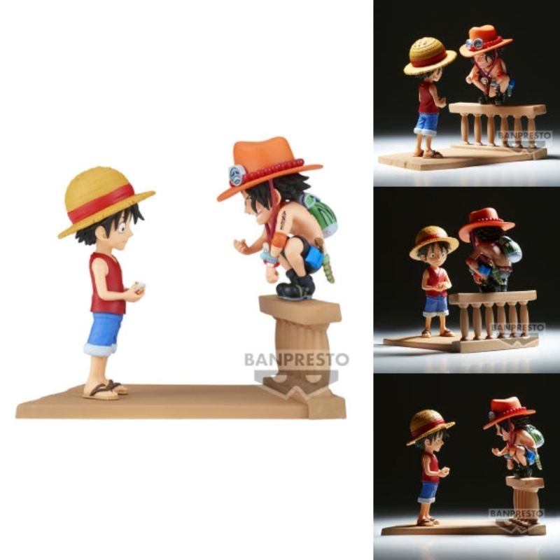 Figurine One Piece WCF - Monkey D. Luffy & Portgas D. Ace - Log Stories - Banpresto/Bandai