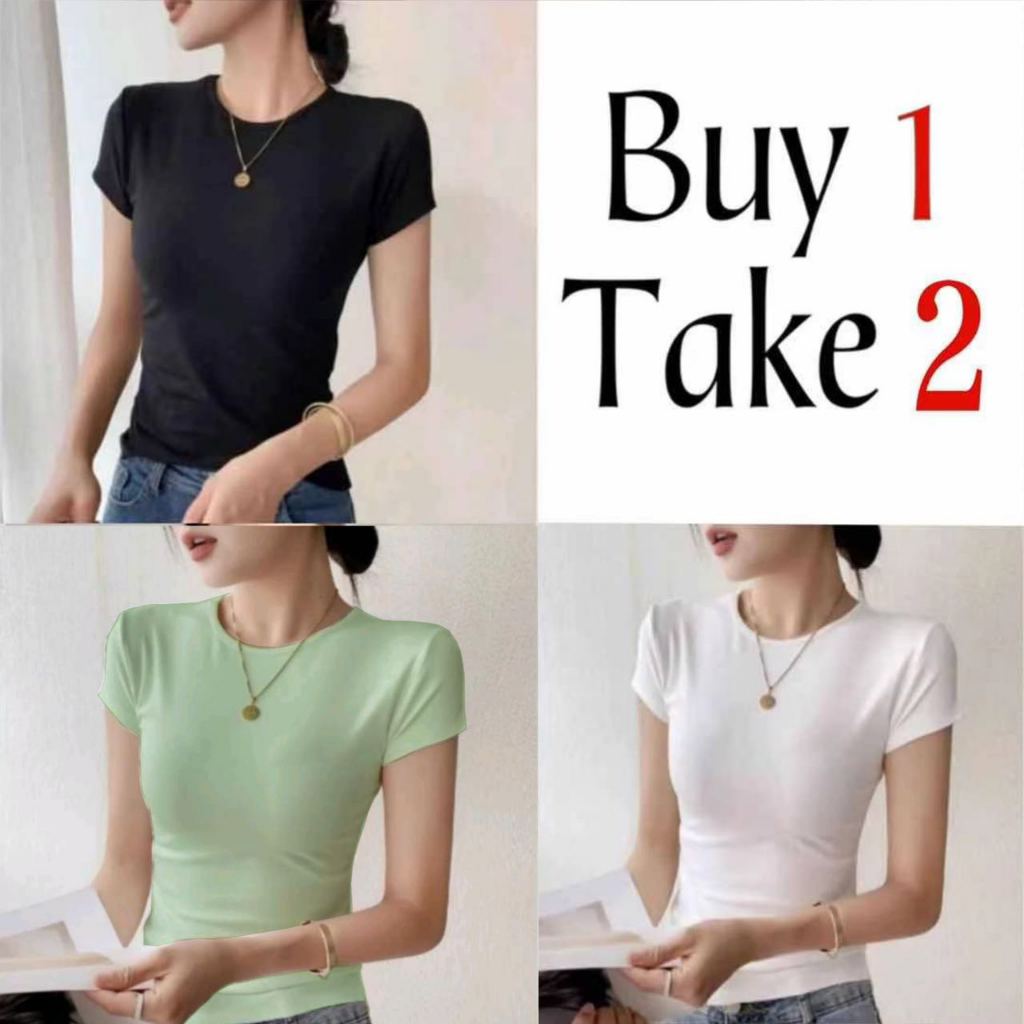 BUY 1 TAKE 2 & BUY 1 TAKE 1 Double Lining Basic Top Stretchable ...