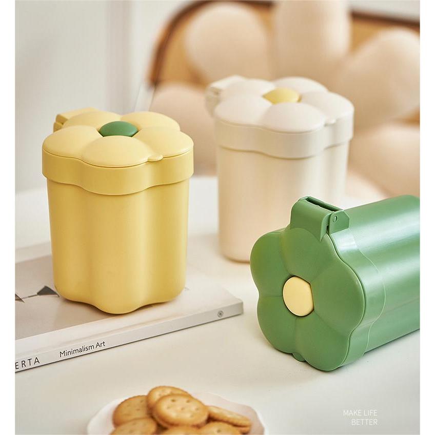 Mini creative family trash can with lid Student dormitory desk dining ...