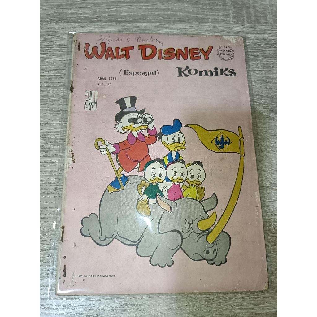 Disney Komiks Espesyal 72 1966 GD condition Bookman tagalog vintage