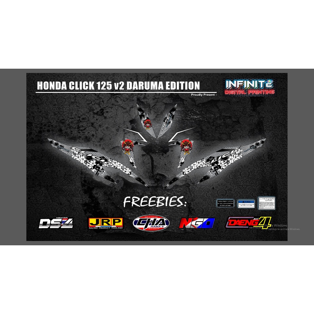 HONDA CLICK V2 DARUMA INDO CONCEPT DECALS STICKER | Shopee Philippines