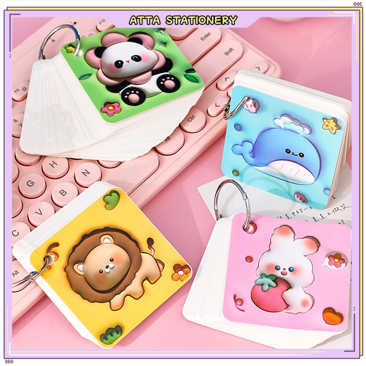 80Sheets Mini Cartoon Pet Iron Ring Notebook Cute Pocket Scrapbook ...