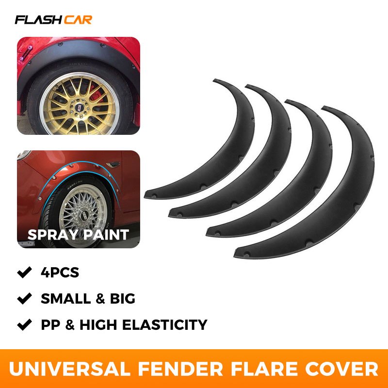GTP 4X JDM Universal Fender Flares Wide Body Kit 2 inch (50mm) 3 inch (75mm) Over Wheel Arch Extension Set Front & Rear