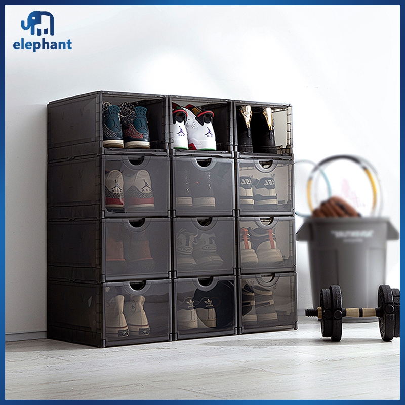 Large Size Stackable Shoe Box Storage Organizer Candy Color Shoe Rack