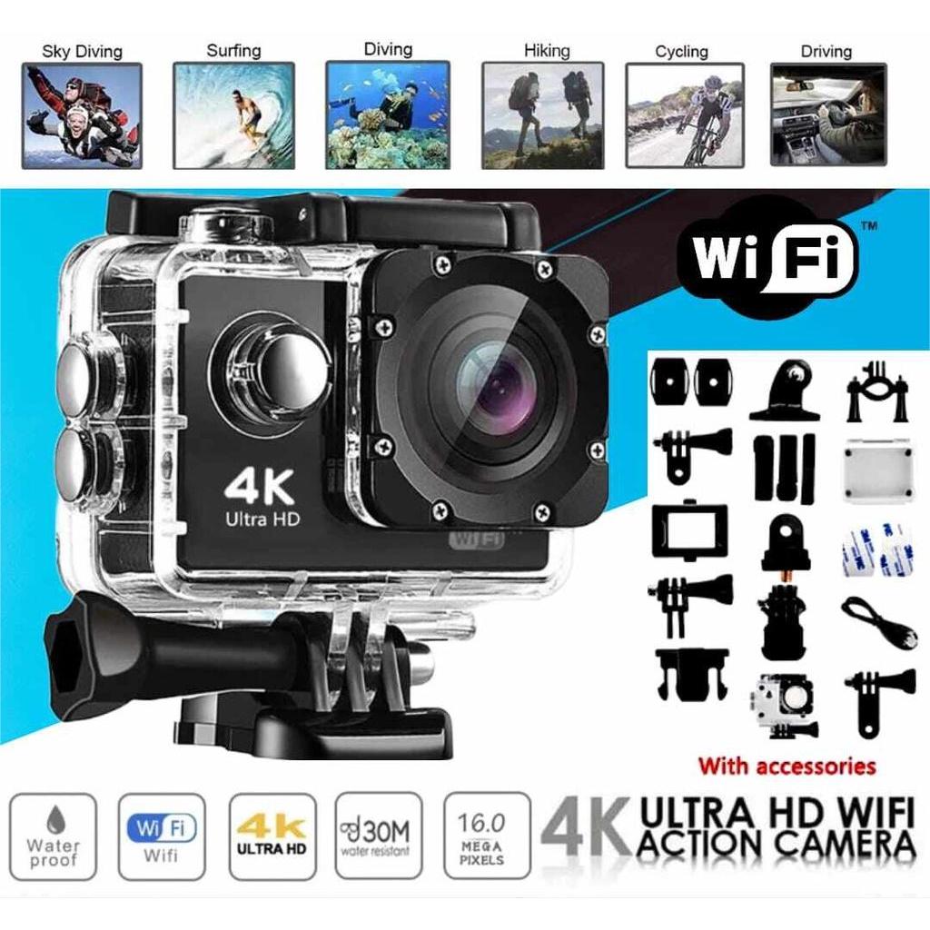 Action camera 4K Ultra HD Wifi Underwater camera With remote control ...