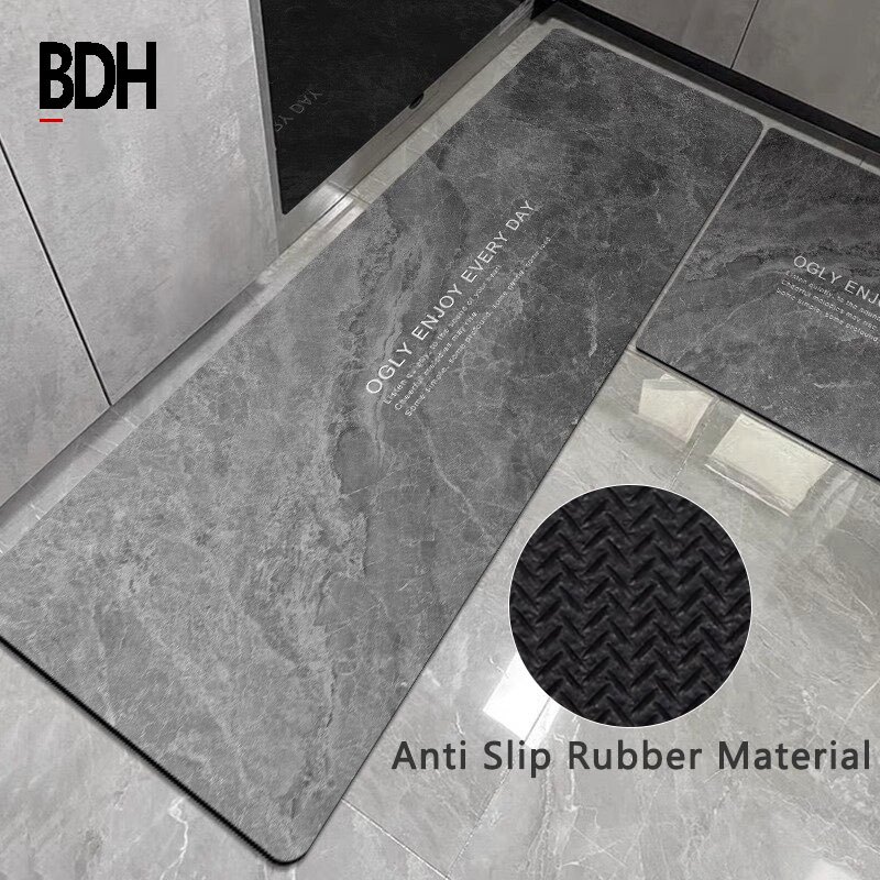 BDH Non Slip Carpet Floor Mat Rubberized Washable Living Room Kitchen