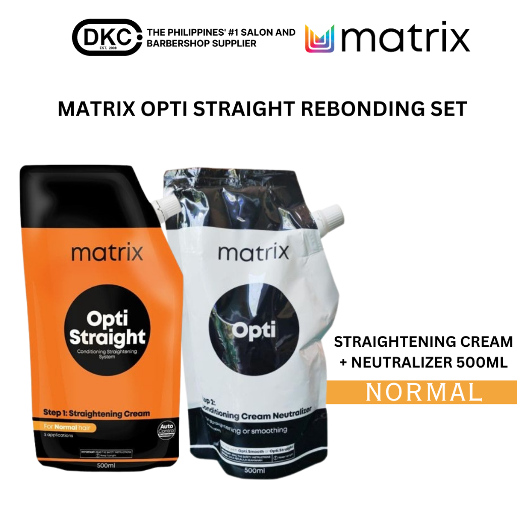 Matrix Opti Straight Rebond Set For Normal Hair (500ml each), Hair ...