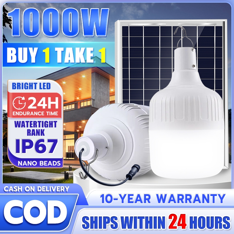 ⭐【Buy 1 Take 1】Solar light bulb 1000W solar lights solar LED light