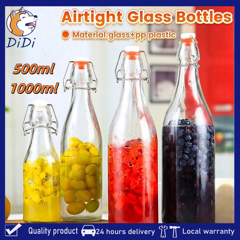 500/1000ml kitchen storage glass bottle Beverage storage bottle Wine ...