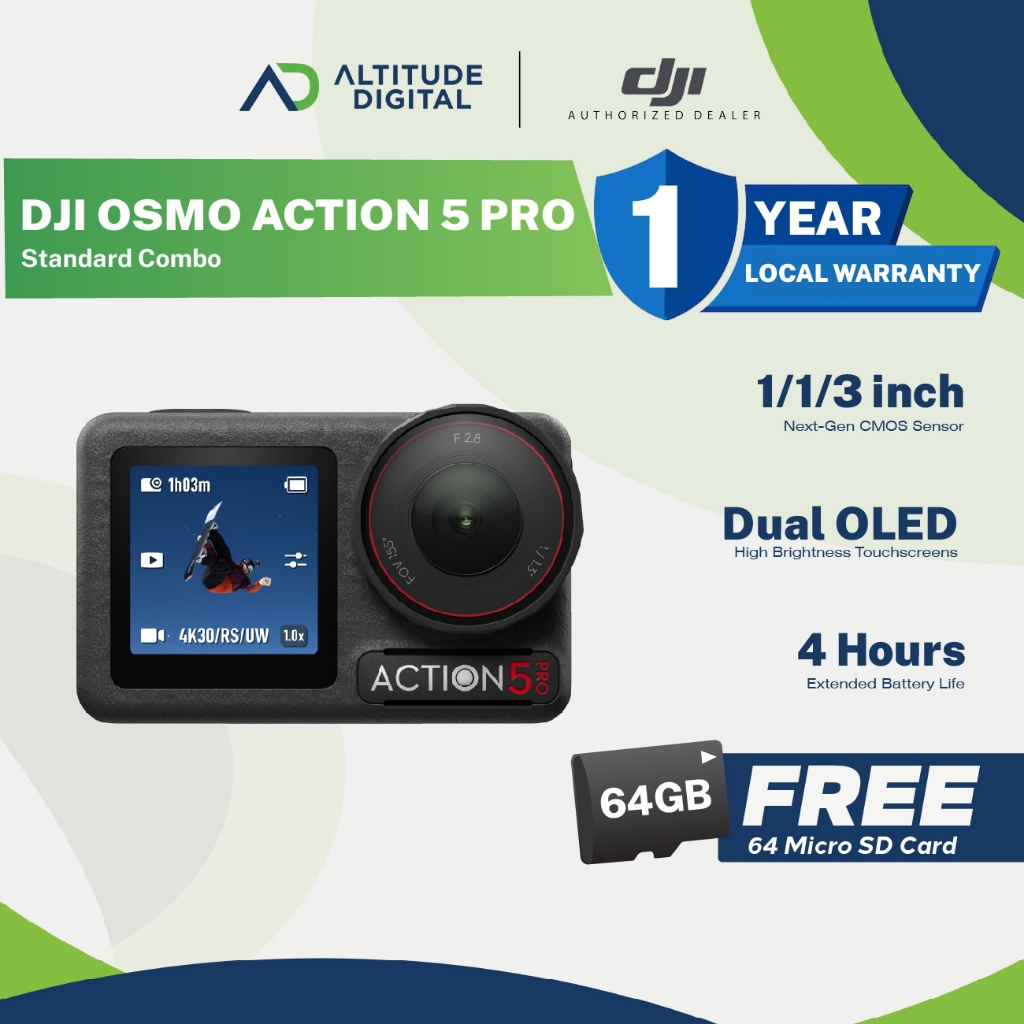 美品オプション付 DJI たまる OSMO ACTION 5 PRO スタンダードコンボ