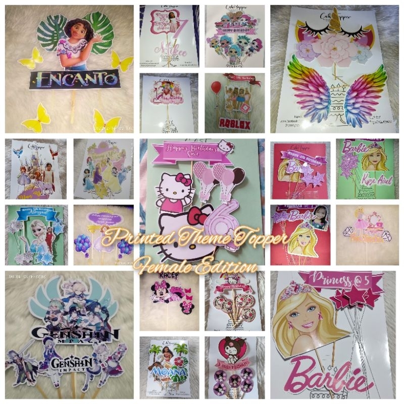 Cake Topper Character Theme for girls and Boys customizable | Shopee ...