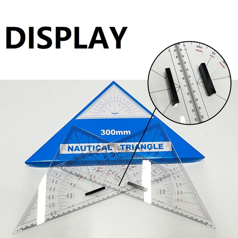 Chart Drawing Triangle Ruler for Ship Drawing Nautical Protractor Large ...
