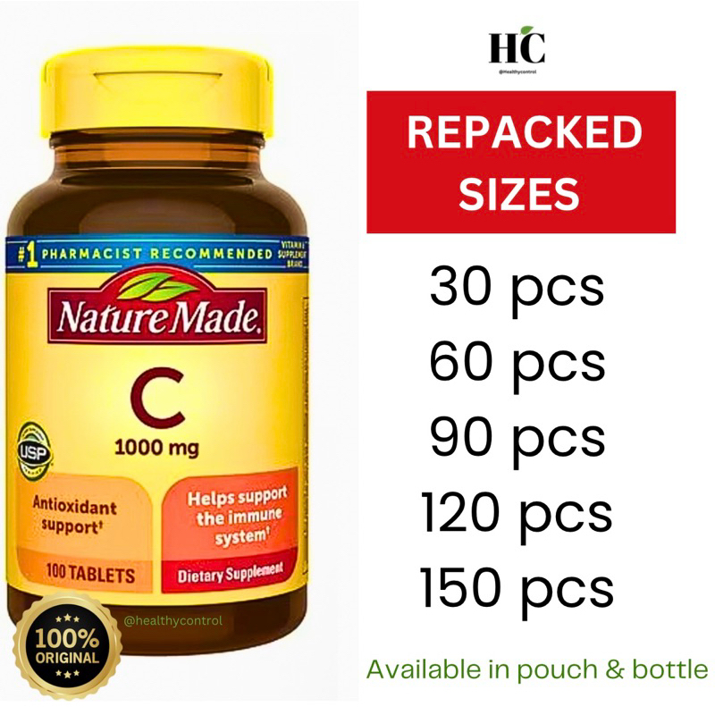 NATURE MADE VITAMIN C 1000mg EXPJUL 2025 with freebie Shopee Philippines