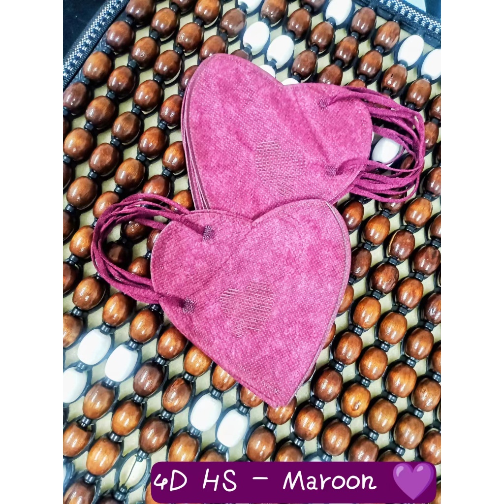 50PCS HEART DISPOSABLE FACE MASK COLOR BLACK,GREY,MAROON,SKY BLUE,LIGHT ...