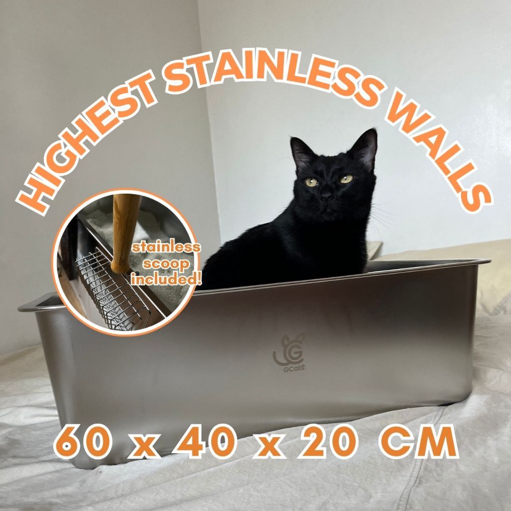 GCATS XL Cat Stainless Litter Box (Metro Manila) Jumbo Shopee Philippines
