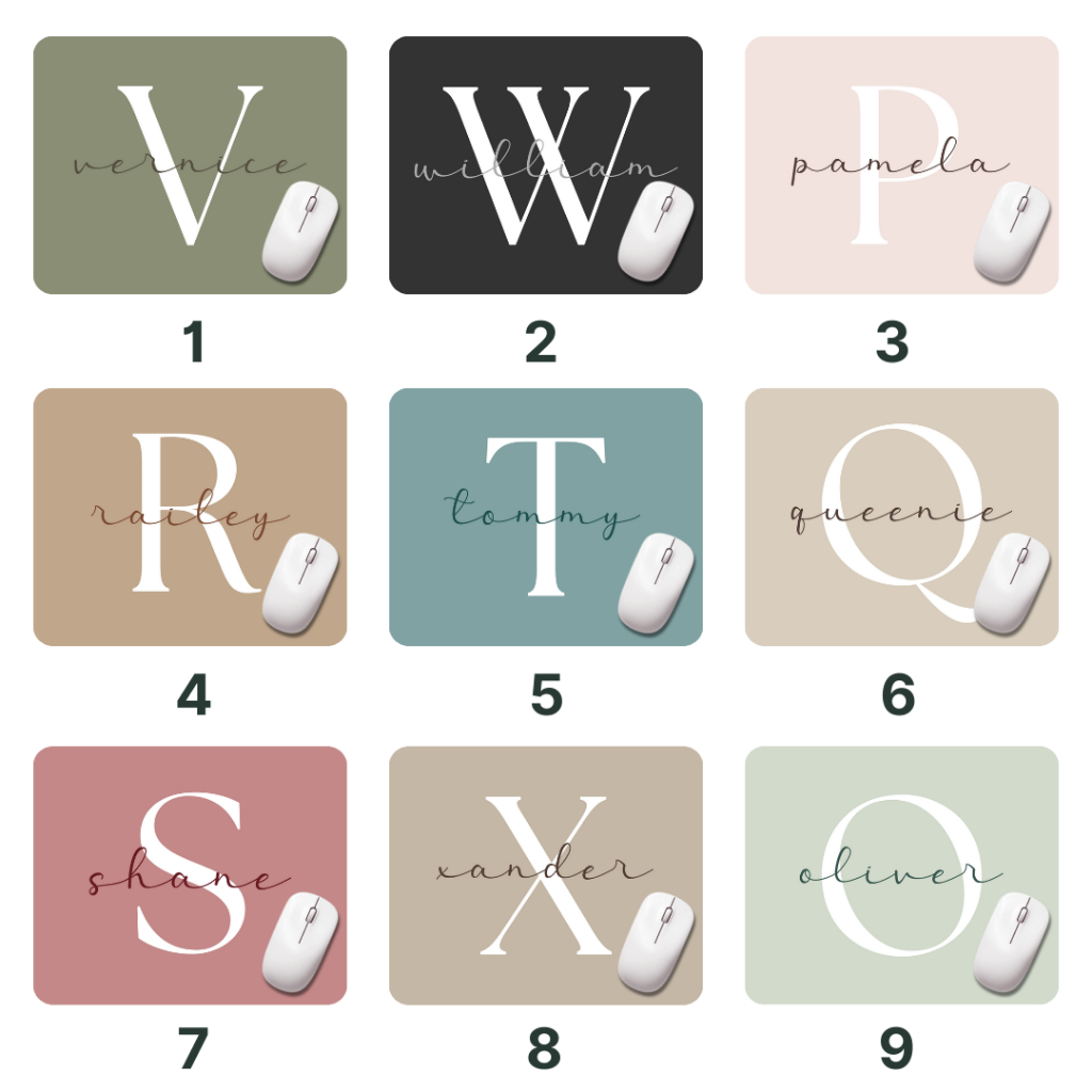 Personalized / Customized Letter Mousepad 5mm thick | Shopee Philippines
