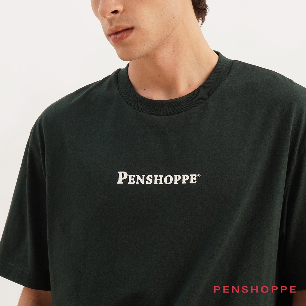 Penshoppe Relaxed Fit Graphic T-Shirt With Branding Print For Men