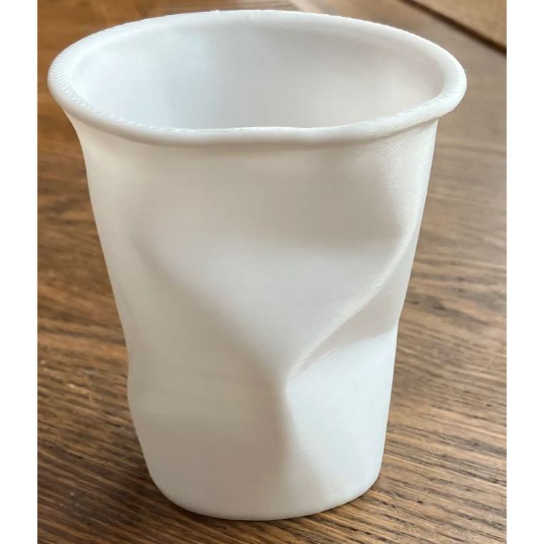 Realistic Crushed Paper Cup Pen Holder 3D Printed | Shopee Philippines