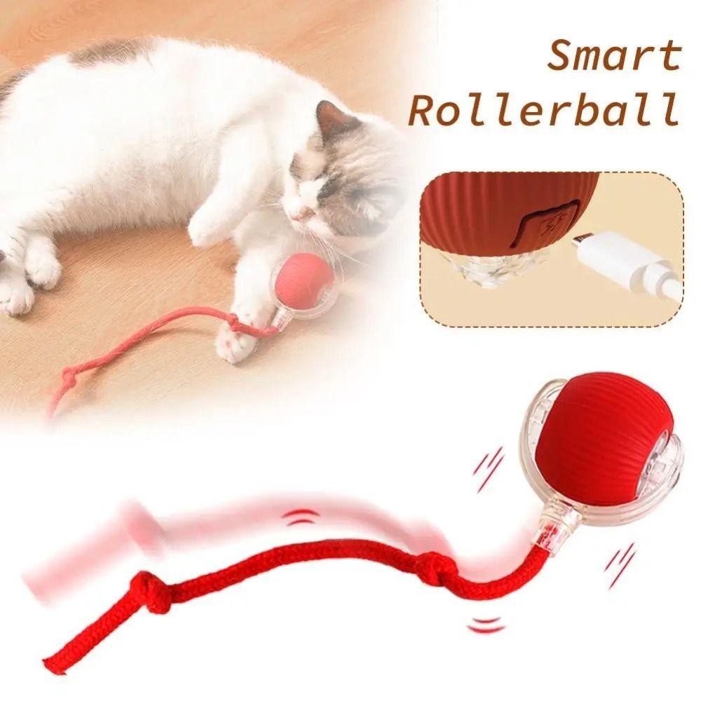 Electric Cat Ball Toy Automatic Rolling Ball Rechargeable Smart Pet