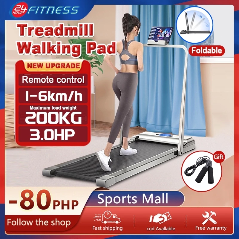 Electric Flat Treadmill Walking Pad Fitness Equipment with