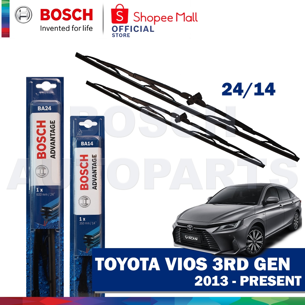24CA 19CA Front Wiper Blades Bosch Clear Advantage 24" & 19" Wiper Blade Set (24CA 19CA) - Beam Style, Front Pair, Direct Fit, 1 Year Warranty 24 In Wiper Blade - Foto 9