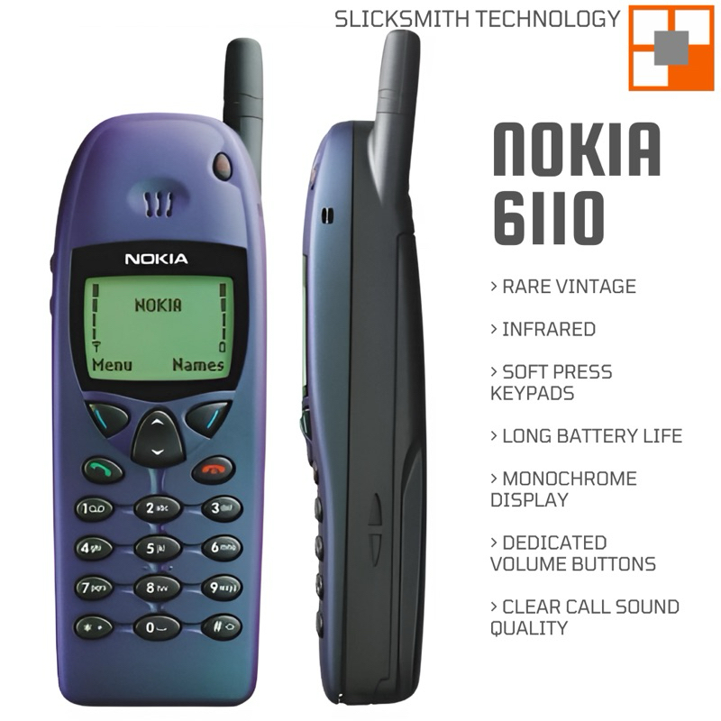 Nokia 6110 Vintage Phone Made in Finland | SlickSmith Technology ...