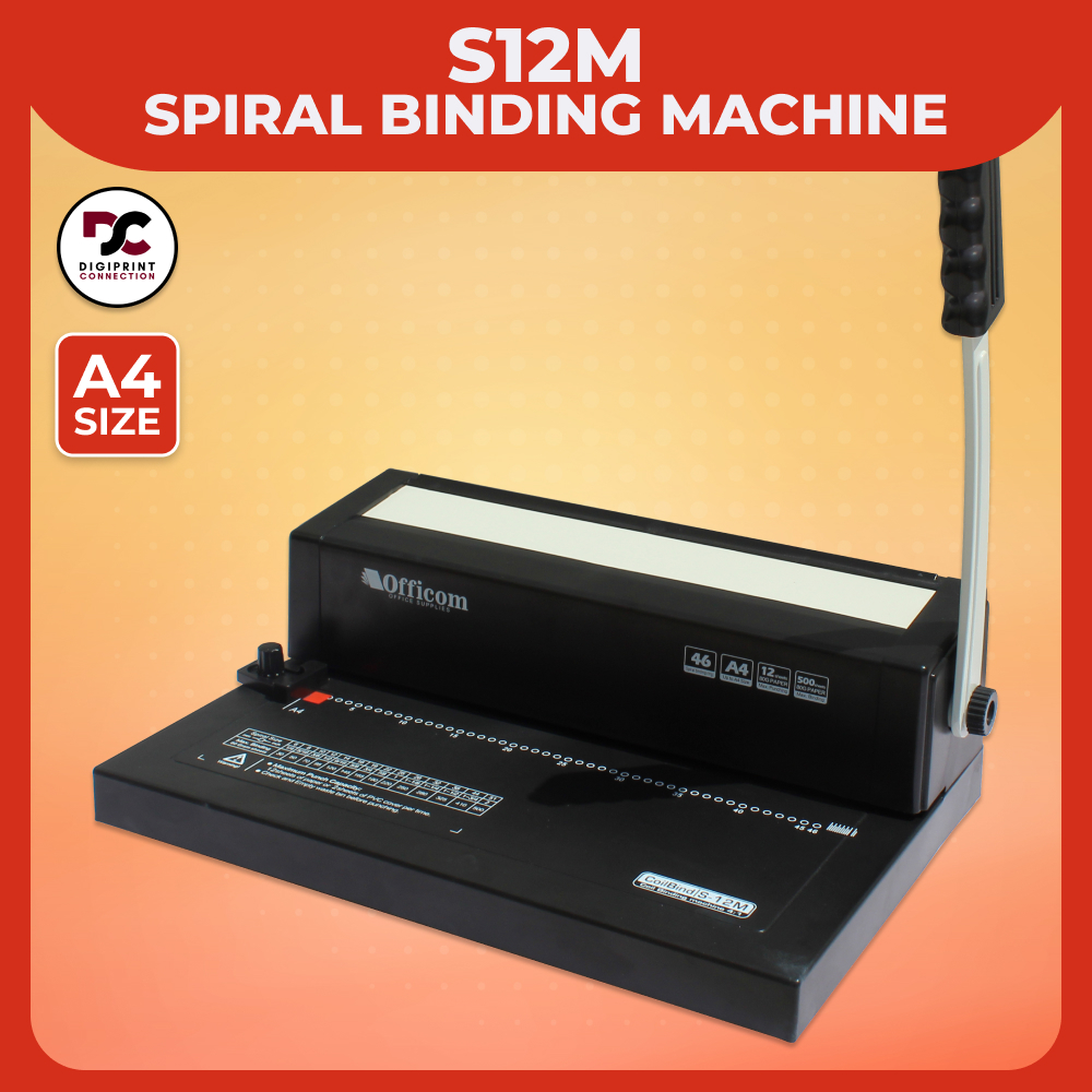 Spiral Binding Machine S12M A4 Size Heavy Duty Binder Shopee