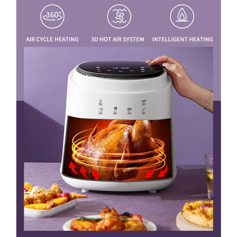Air fryer home smart multifunctional electric fryer oilfree large