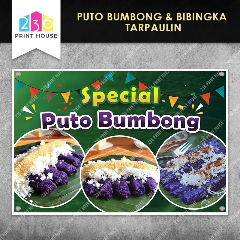 SPECIAL PUTO BUMBONG & BIBINGKA Tarpaulin Banner • FREE Eyelets ...