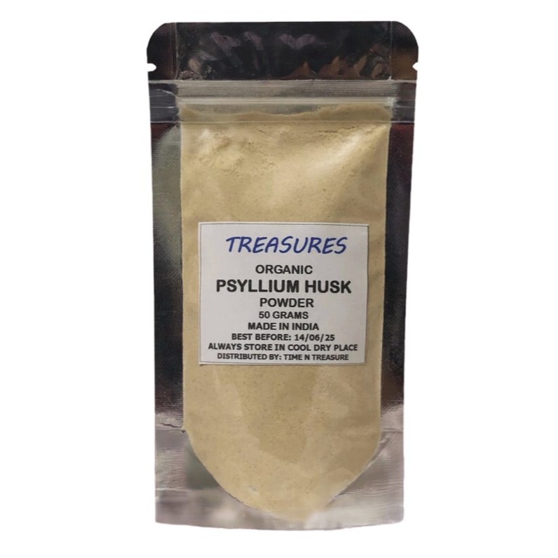 Treasures Organic Psyllium Husk Powder Isabgol 100 Pure From