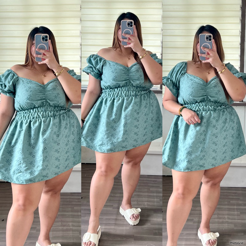 STACEY EYELET DRESS PLUS SIZE EYELET DRESS Shopee Philippines