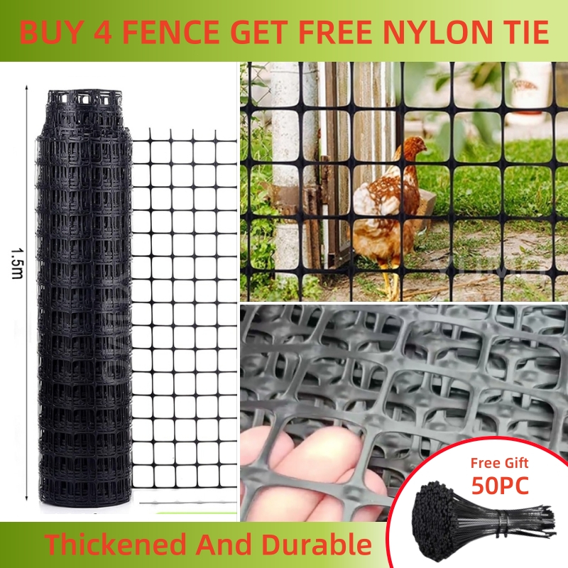 Height 150cm Plastic fence net / Chicken mesh garden fence / Plastic
