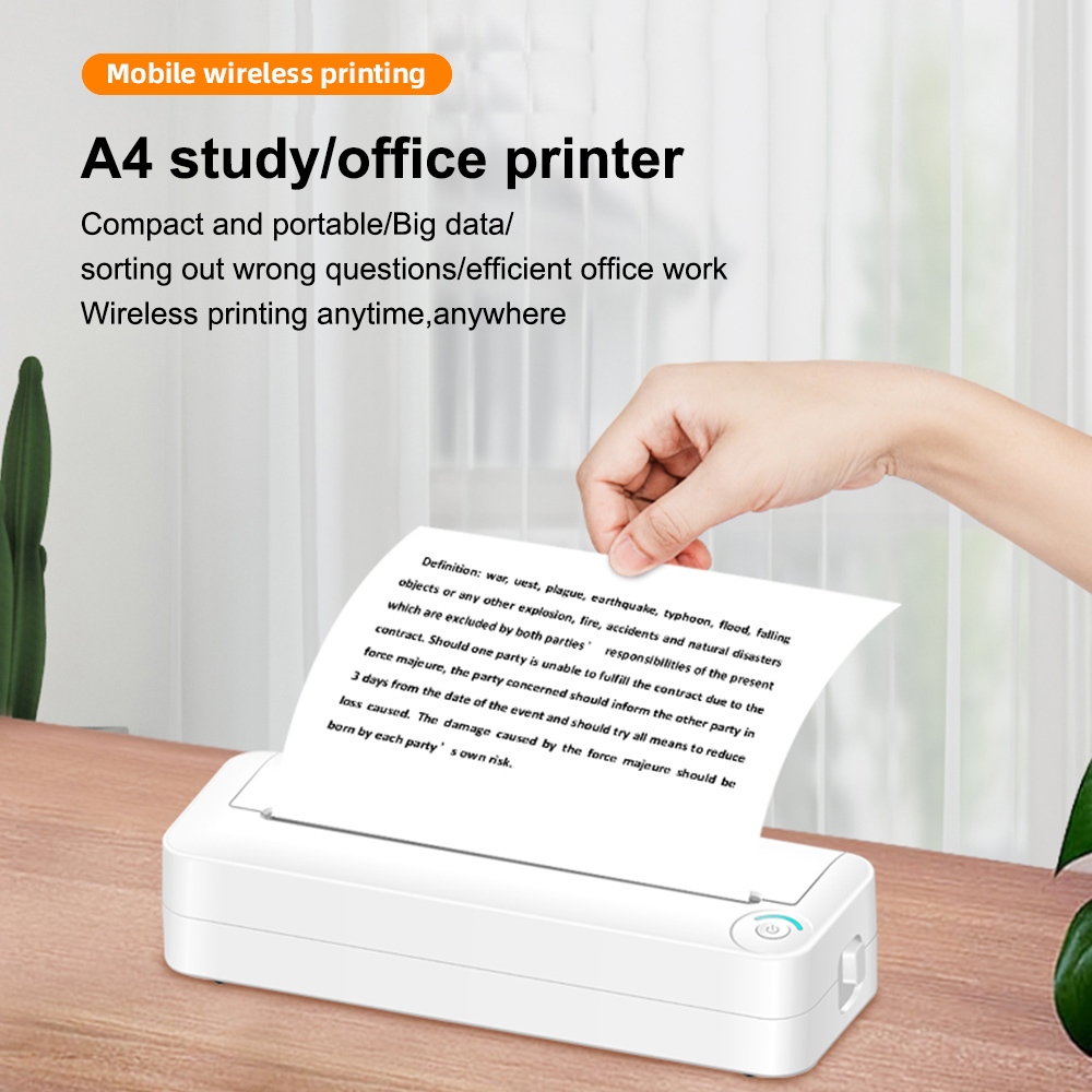 ⭐Local⭐A4 Portable Paper Printer Thermal Printing Wireless BT Connect