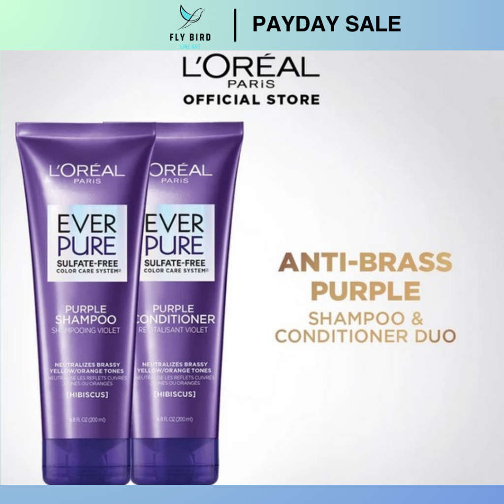LOreal Paris Ever Pure Purple Shampoo and Conditioner Set (200mL