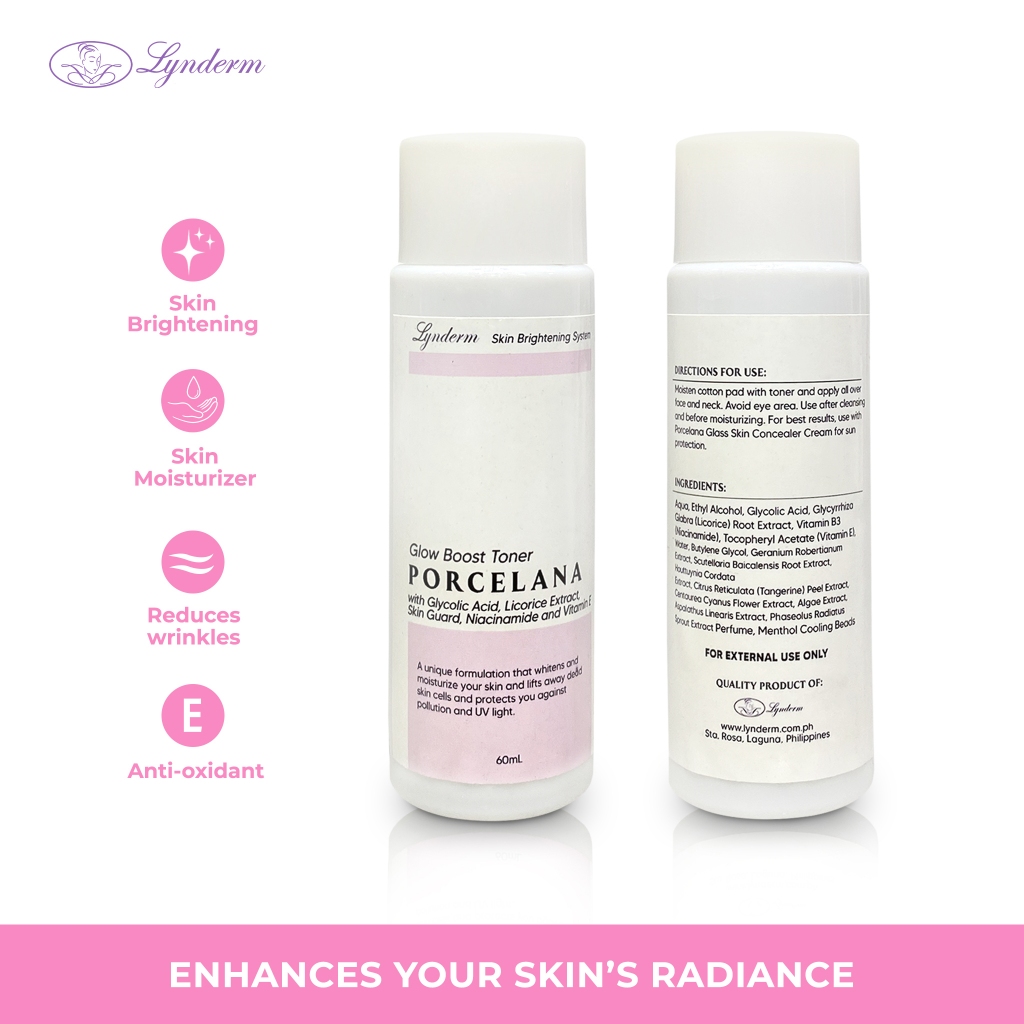 LYNDERM PORCELANA - WHITENING TONER 60ml | Shopee Philippines