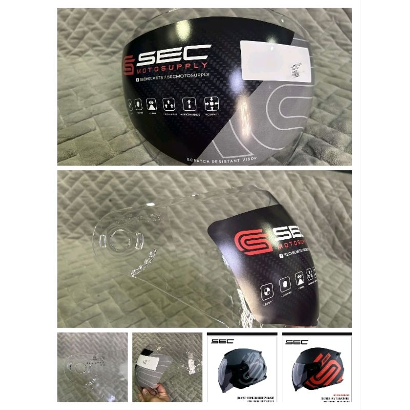 ORIGINAL CLEAR LENS FOR SEC MIST HALF FACE HELMET | Shopee Philippines