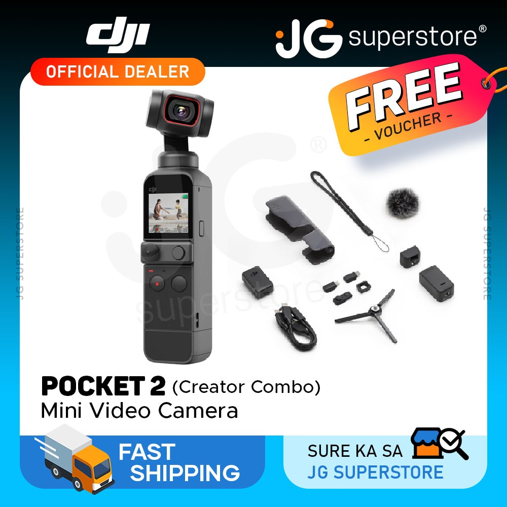 DJI Osmo Pocket Creator Combo 3-Axis Stabilization 4K Ultra HD  Pocket-Sized Gimbal Camera