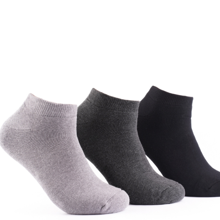 Iconic 3 in 1 Mens Basic Athletic Ankle Sports Socks in Assorted Grey ...