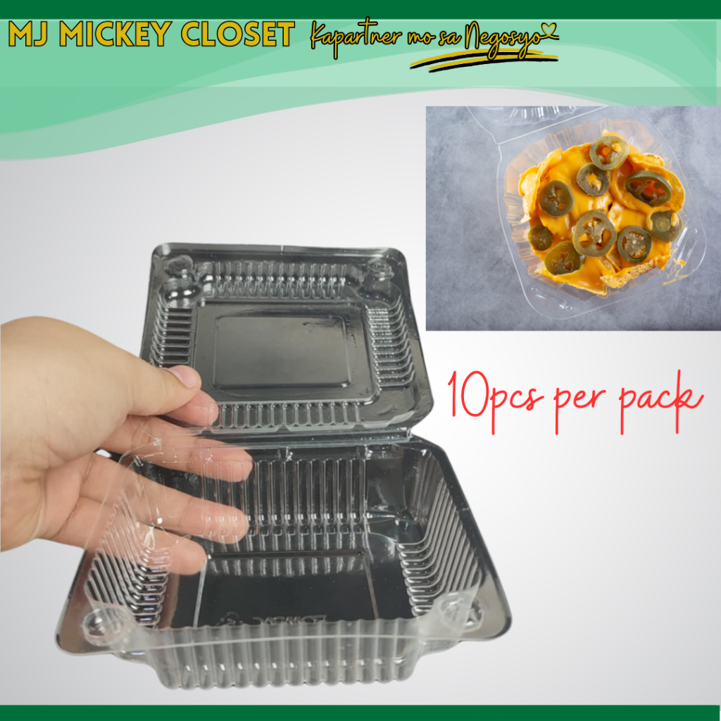 10pcs Clear Clamshell Food Container Pastry Pack Brownies Box c306 c303 ...