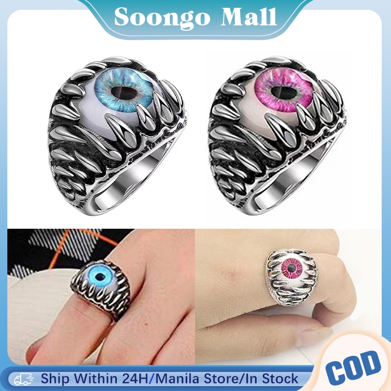 Devil Eye Ring Women Men Unisex Hip-hop Eyeball Individuality Rings ...