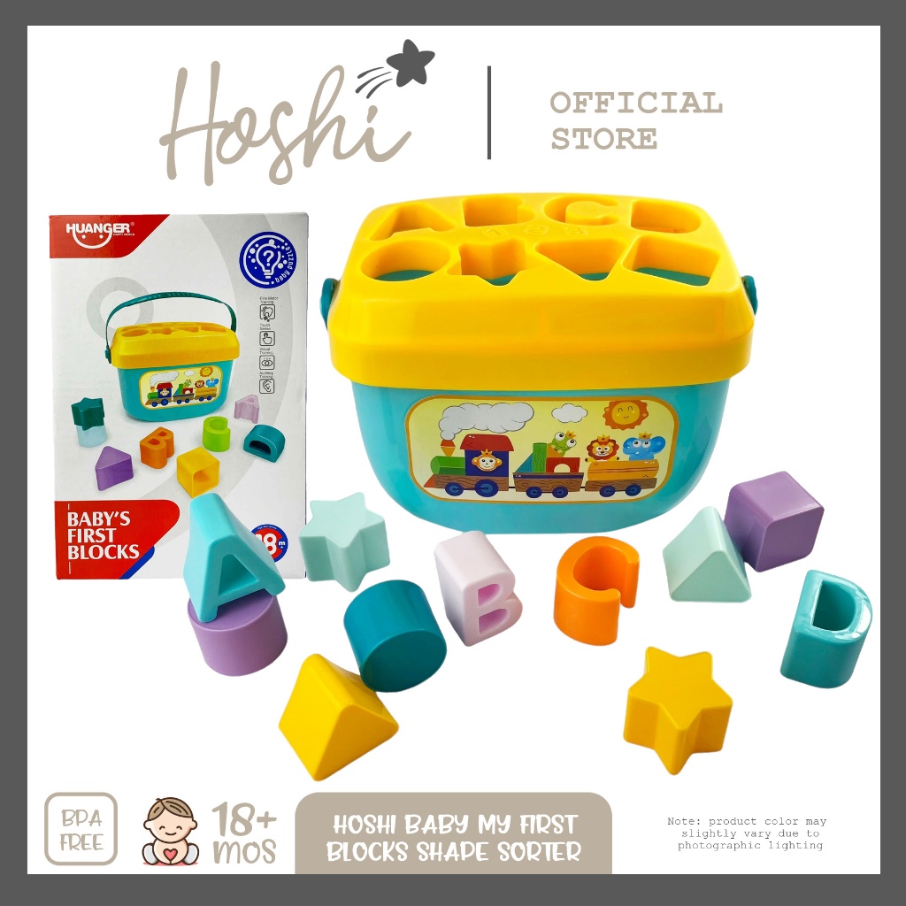 Hoshi Baby My First Blocks Shape Sorter Toy, Montessori Educational Toy ...