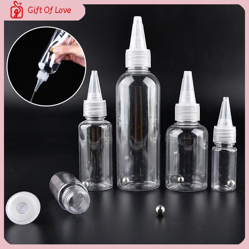 【10pcs】30/60/100Ml Squeezing Transparent Plastic Bottle Capable ...