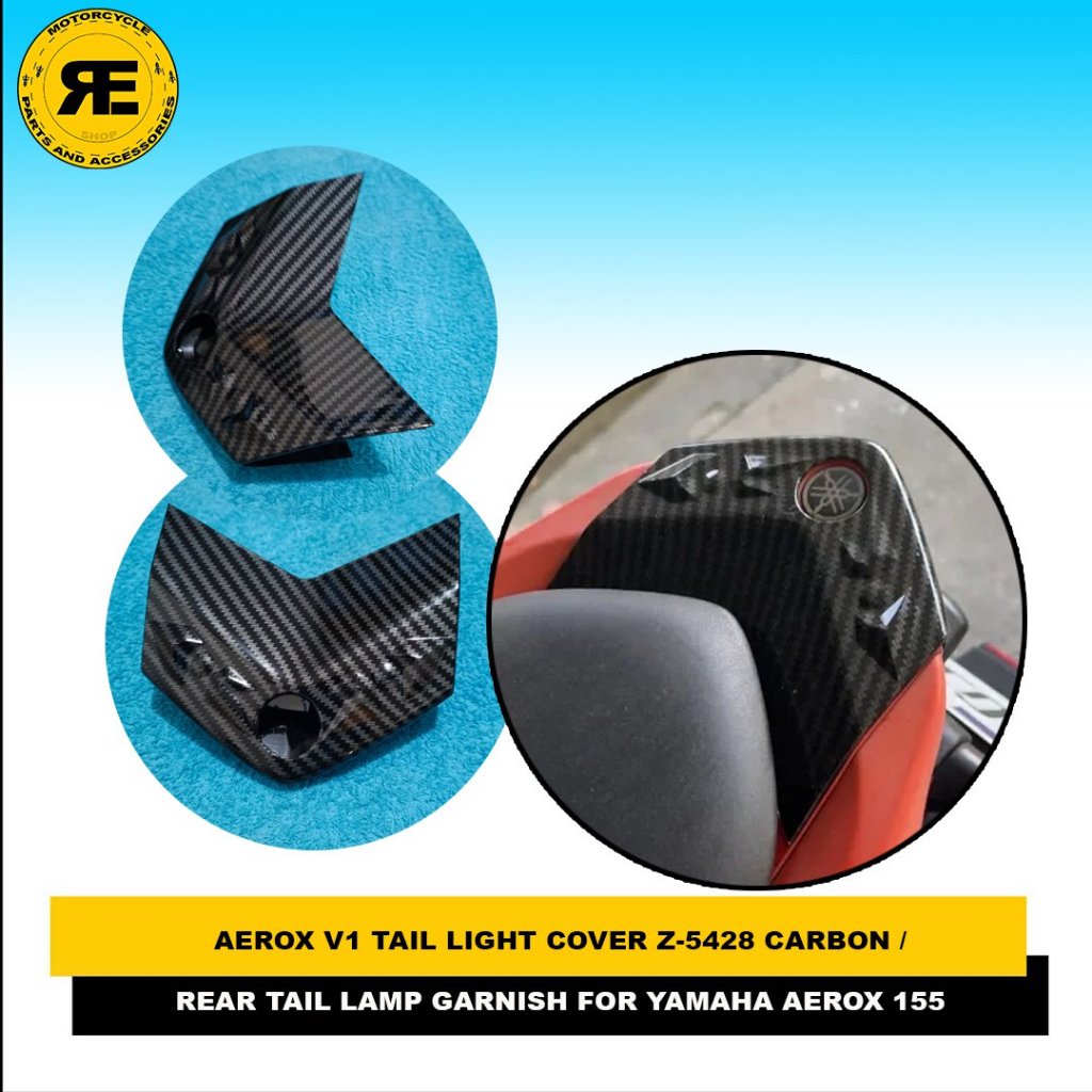 AEROX V1 TAIL LIGHT COVER Z-5428 CARBON / REAR TAIL LAMP GARNISH FOR ...