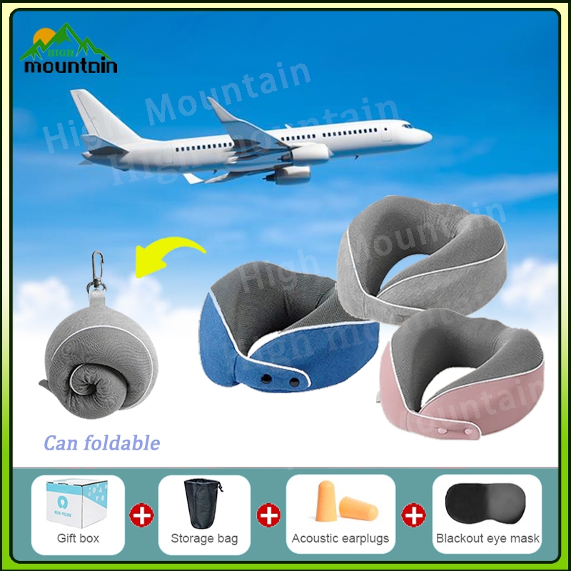 U-shaped Memory Foam Travel Neck Pillow Head Support Cushion For