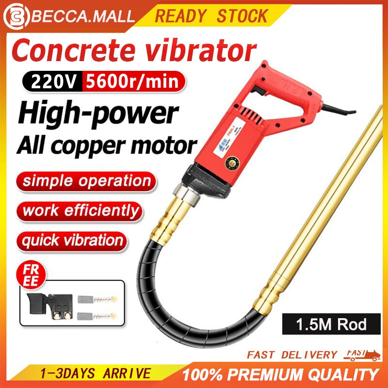 Portable Concrete Vibrators 220V Electric Cement Soil Mixer With Stick