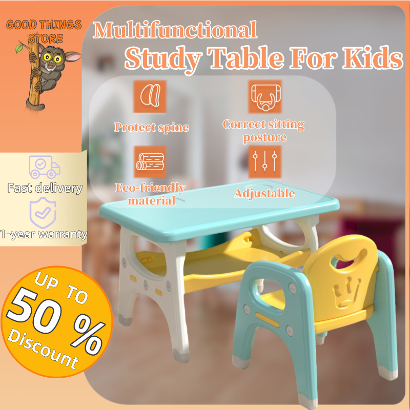 Study Table For Kids Children's early education table double drawer ...